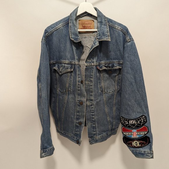 Vintage Levis Denim biker jacket - Picture 1 of 5
